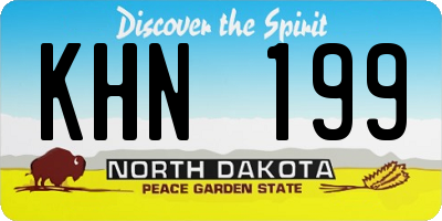 ND license plate KHN199