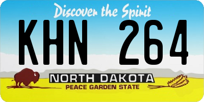 ND license plate KHN264