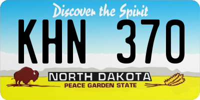 ND license plate KHN370