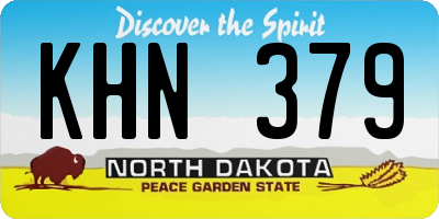ND license plate KHN379