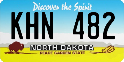 ND license plate KHN482