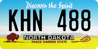 ND license plate KHN488