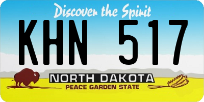 ND license plate KHN517