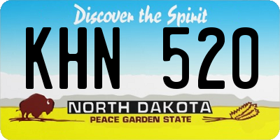 ND license plate KHN520