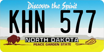 ND license plate KHN577