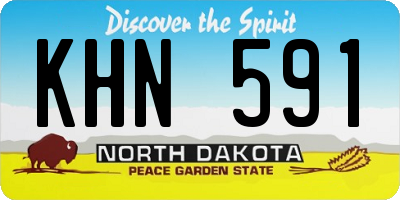 ND license plate KHN591