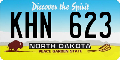 ND license plate KHN623