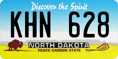 ND license plate KHN628