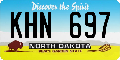 ND license plate KHN697