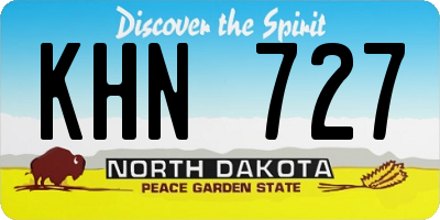 ND license plate KHN727