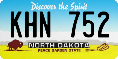 ND license plate KHN752