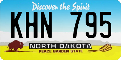 ND license plate KHN795