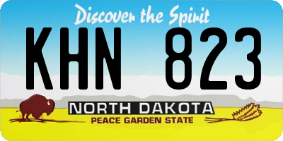 ND license plate KHN823