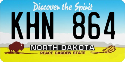 ND license plate KHN864
