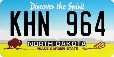 ND license plate KHN964