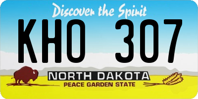 ND license plate KHO307