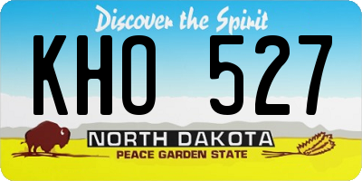 ND license plate KHO527
