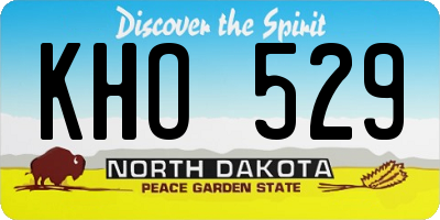 ND license plate KHO529