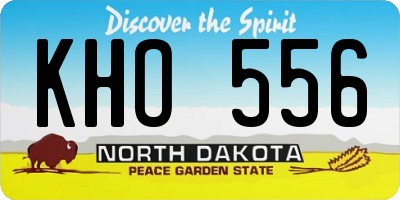 ND license plate KHO556