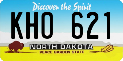 ND license plate KHO621