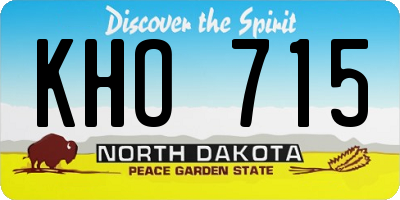 ND license plate KHO715