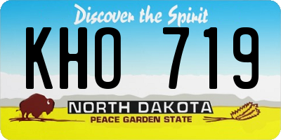 ND license plate KHO719