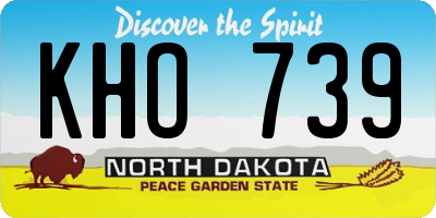 ND license plate KHO739