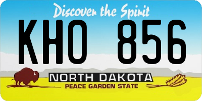 ND license plate KHO856