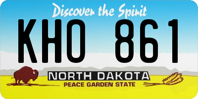 ND license plate KHO861