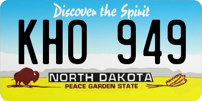 ND license plate KHO949