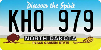 ND license plate KHO979