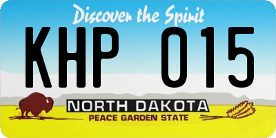 ND license plate KHP015