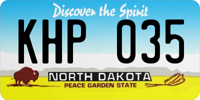 ND license plate KHP035