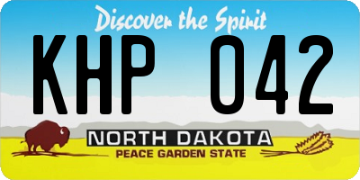 ND license plate KHP042
