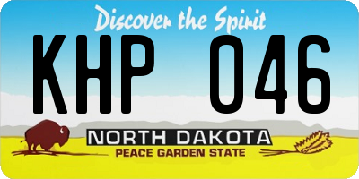 ND license plate KHP046