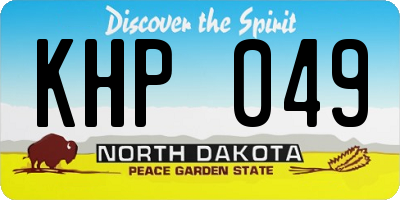 ND license plate KHP049