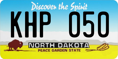 ND license plate KHP050