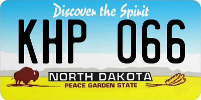 ND license plate KHP066