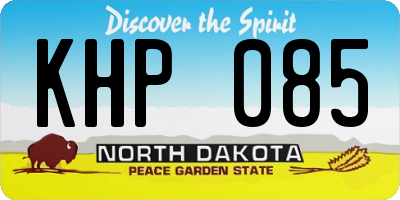 ND license plate KHP085