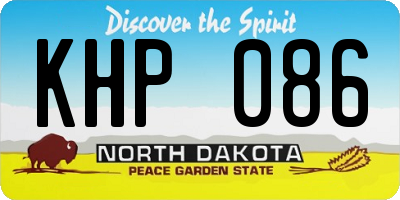 ND license plate KHP086