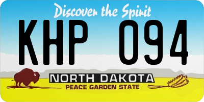 ND license plate KHP094