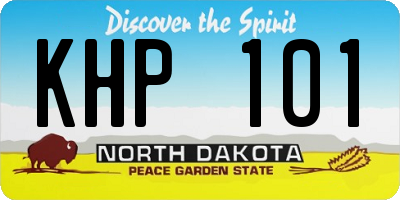 ND license plate KHP101