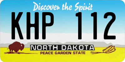 ND license plate KHP112