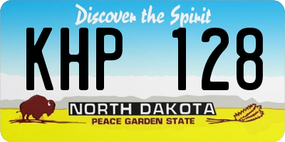 ND license plate KHP128