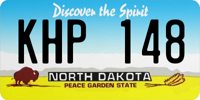 ND license plate KHP148