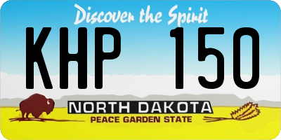 ND license plate KHP150