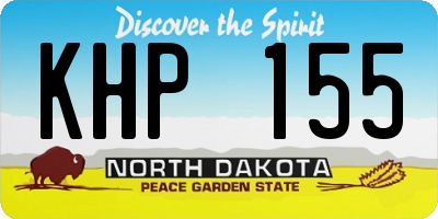 ND license plate KHP155