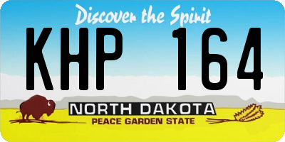 ND license plate KHP164