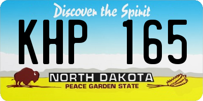 ND license plate KHP165