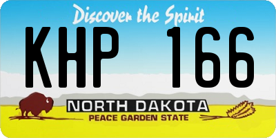 ND license plate KHP166